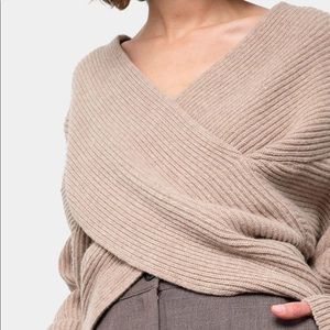 NWOT Frankie Shop ribbed criss cross sweater